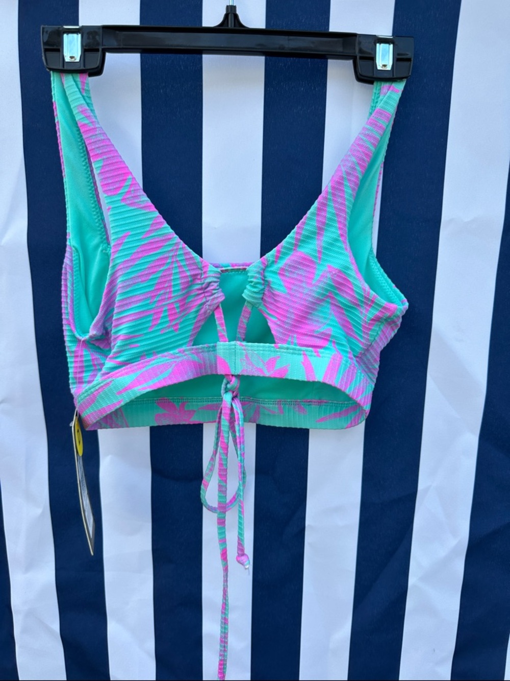 Body Glove Aqua & Pink Tropical Crop Swim Top D Cup - Picture 4 of 6